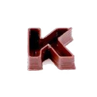 K - literka, pralinka do wypełnienia