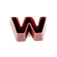 W - literka, pralinka do wypełnienia