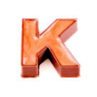 K - literka, pralinka do wypełnienia