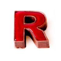 R - literka, pralinka do wypełnienia