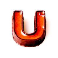 U - literka, pralinka do wypełnienia