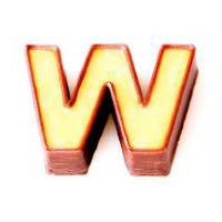 W - literka, pralinka do wypełnienia W - literka, pralinka do wypełnienia